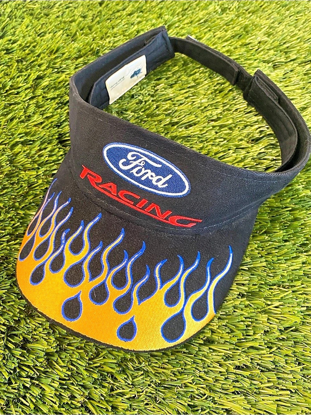 Ford Racing Flame Visor Flame Racing Visor in Black & Yellow Like New